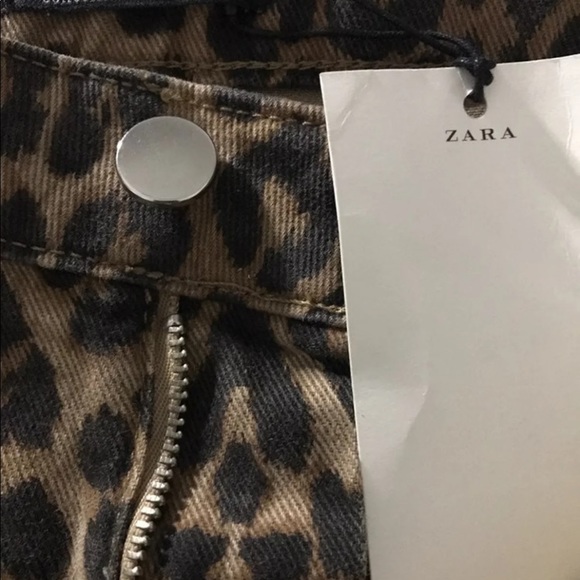 Zara leopard denim skirt - Picture 4 of 6